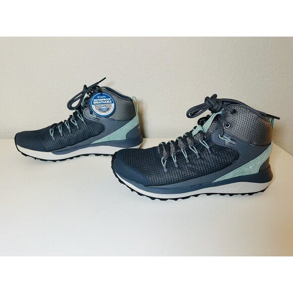 COLUMBIA Trailstorm Mid Waterproof Graphite Green Outdoor Shoe Women's 10.5 NEW - Picture 2 of 10